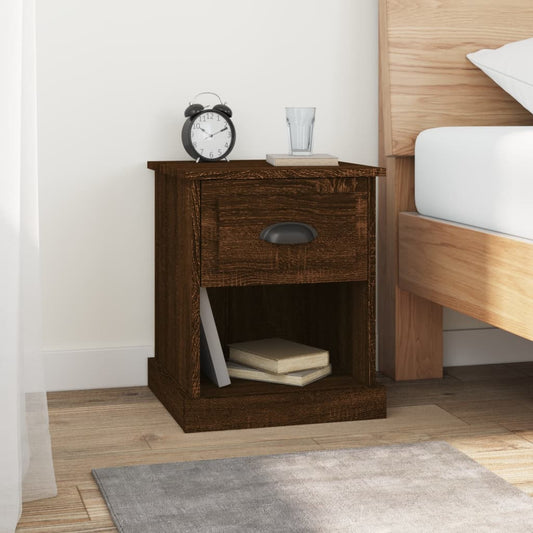 Bedside Cabinets 2 pcs Brown Oak 39x39x47.5 cm Engineered Wood