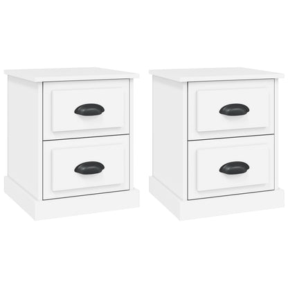 Bedside Cabinets 2 pcs White 39x39x47.5 cm Engineered Wood