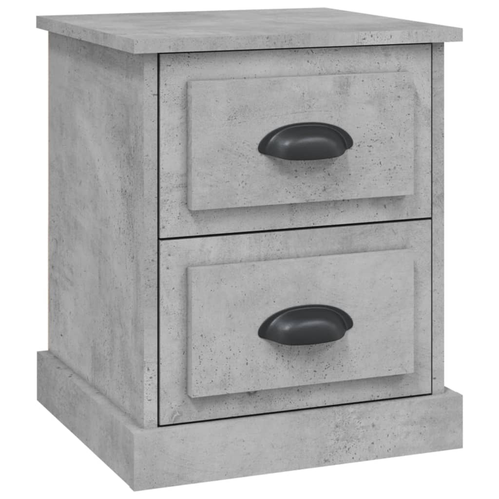 Bedside Cabinet Concrete Grey 39x39x47.5 cm Engineered Wood