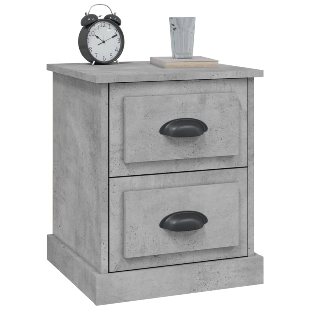 Bedside Cabinet Concrete Grey 39x39x47.5 cm Engineered Wood