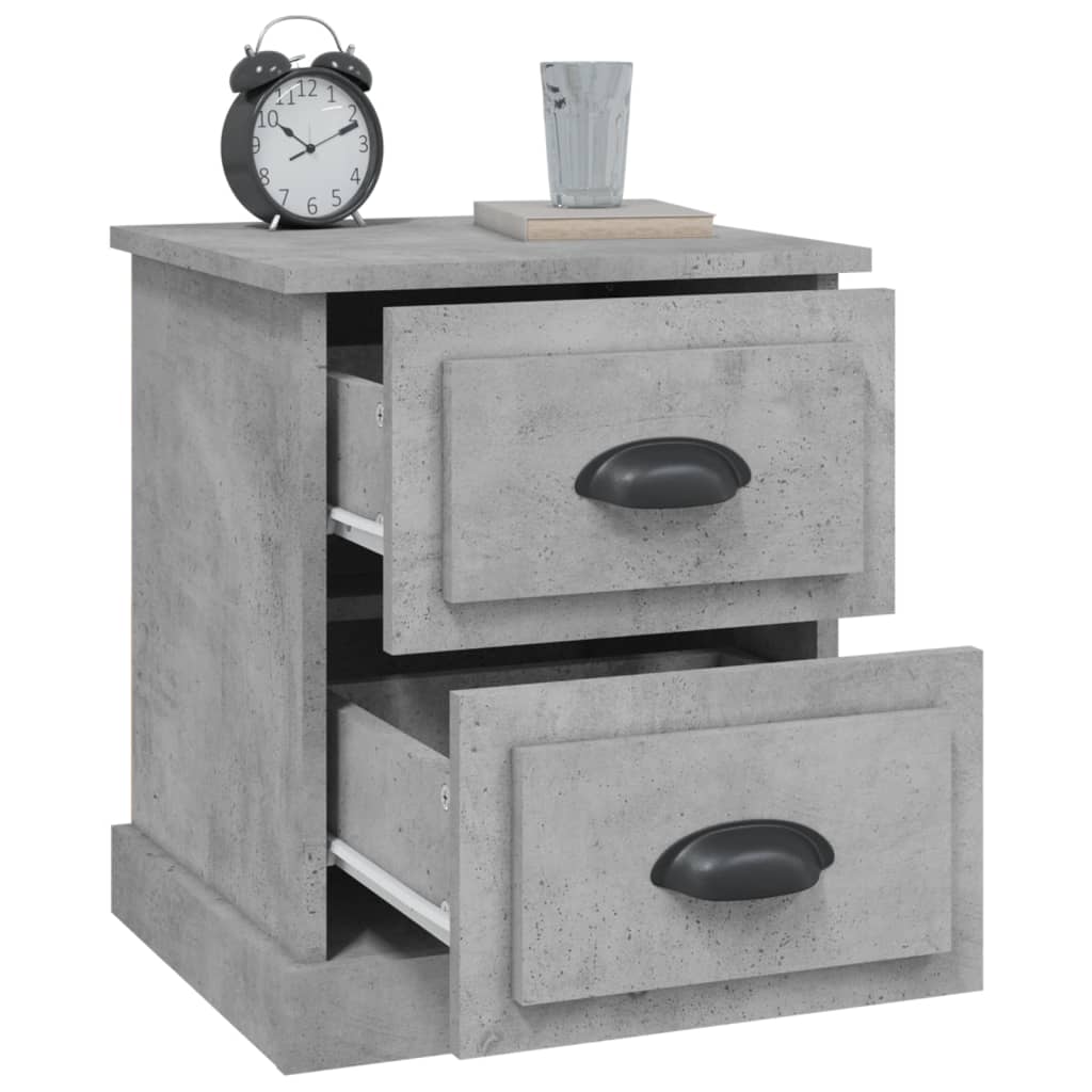 Bedside Cabinet Concrete Grey 39x39x47.5 cm Engineered Wood