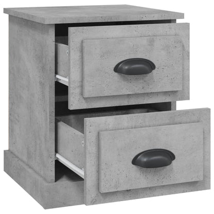 Bedside Cabinet Concrete Grey 39x39x47.5 cm Engineered Wood