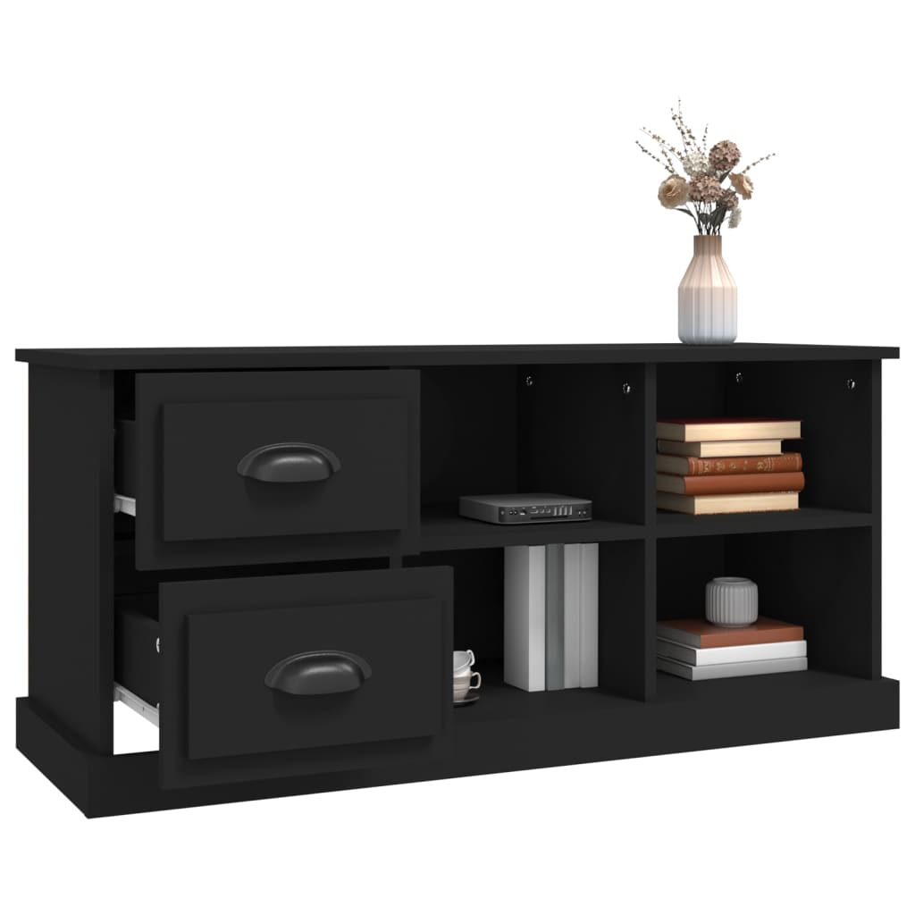 TV Cabinet Black 102x35.5x47.5 cm Engineered Wood