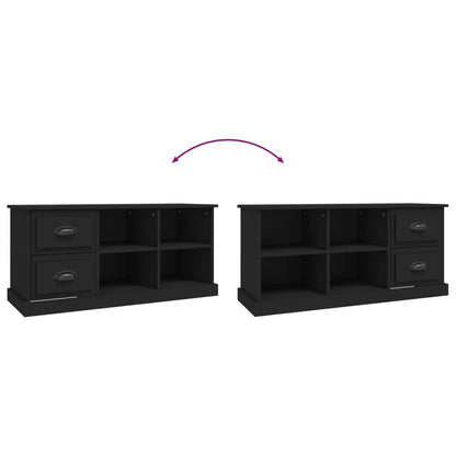 TV Cabinet Black 102x35.5x47.5 cm Engineered Wood