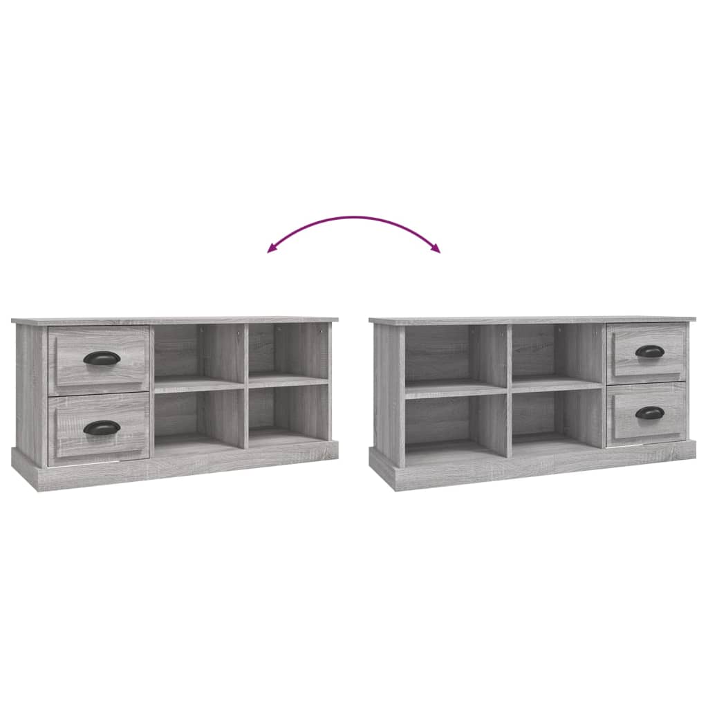 TV Cabinet Grey Sonoma 102x35.5x47.5 cm Engineered Wood