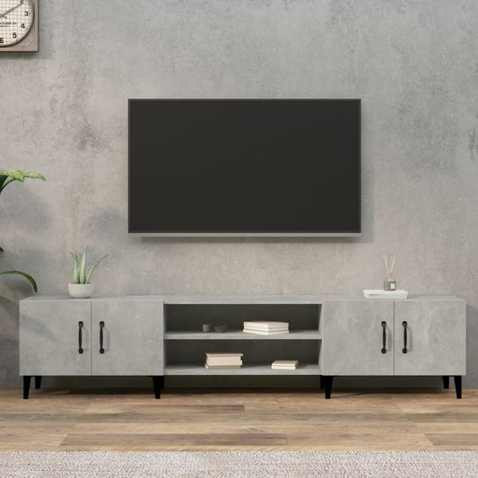 TV Cabinet Concrete Grey 180x31.5x40 cm Engineered Wood