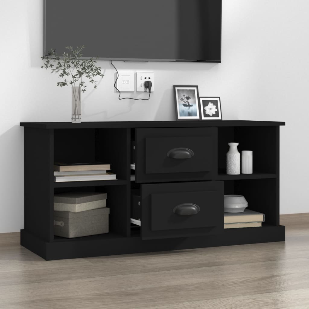 TV Cabinet Black 99.5x35.5x48 cm Engineered Wood