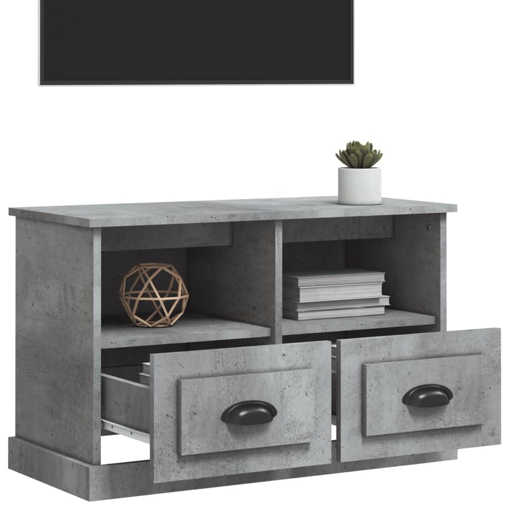 TV Cabinet Concrete Grey 80x35x50 cm Engineered Wood