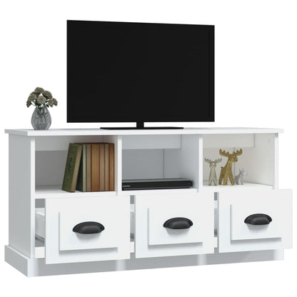 TV Cabinet White 100x35x50 cm Engineered Wood