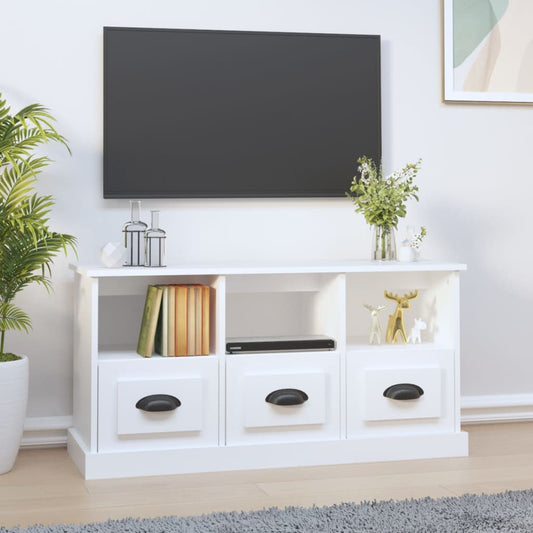 TV Cabinet White 100x35x50 cm Engineered Wood