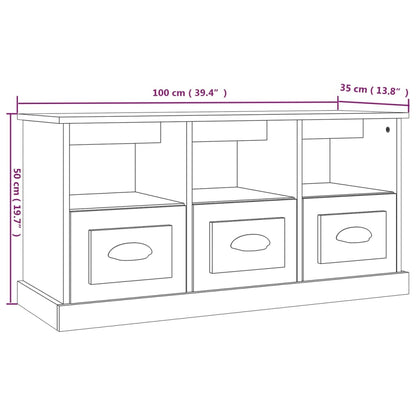 TV Cabinet Sonoma Oak 100x35x50 cm Engineered Wood