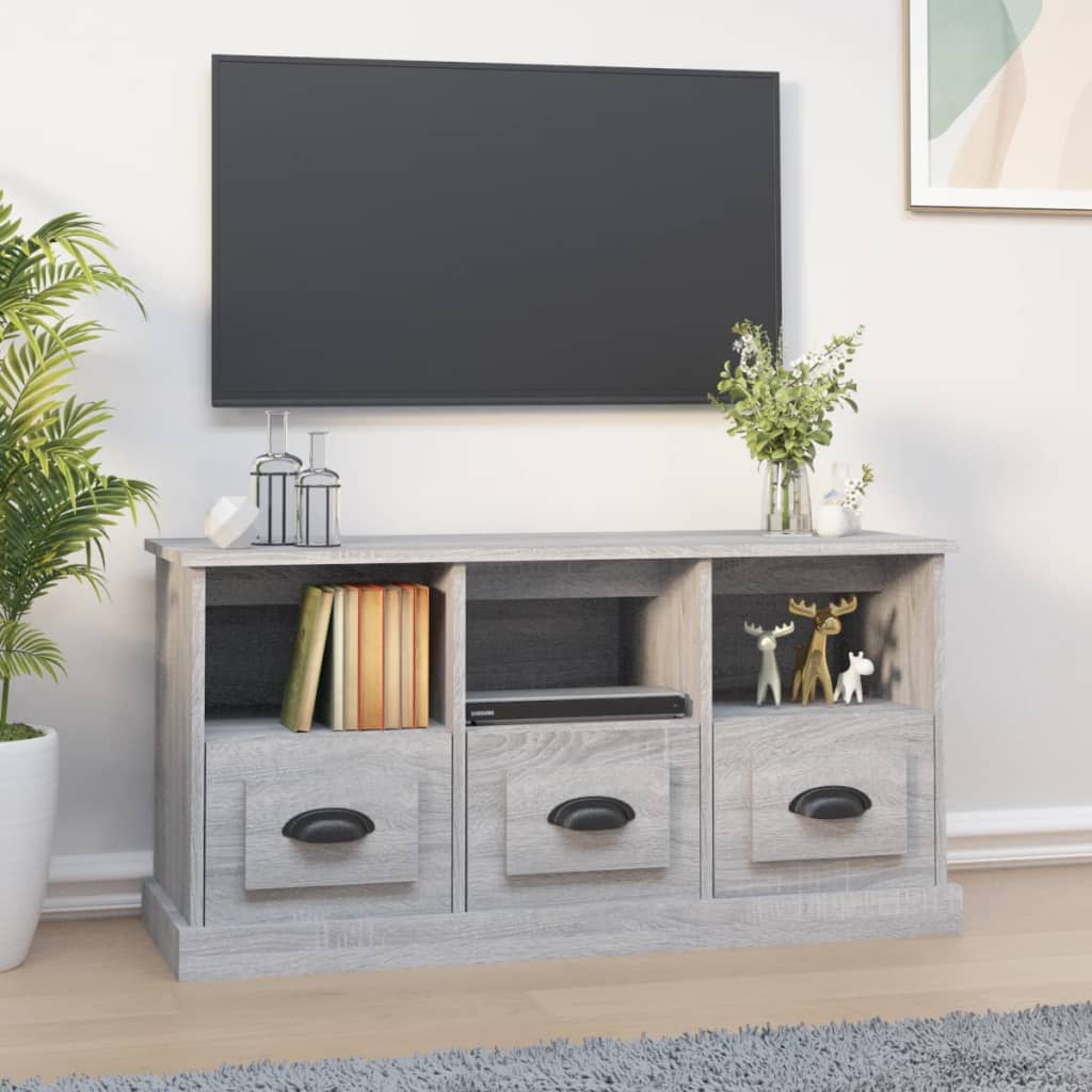 TV Cabinet Grey Sonoma 100x35x50 cm Engineered Wood