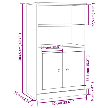 Highboard Sonoma Oak 60x35.5x103.5 cm Engineered Wood