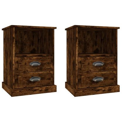 Bedside Cabinets 2 pcs Smoked Oak 43x36x60 cm