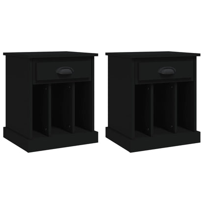 Bedside Cabinets 2 pcs Black 43x36x50 cm