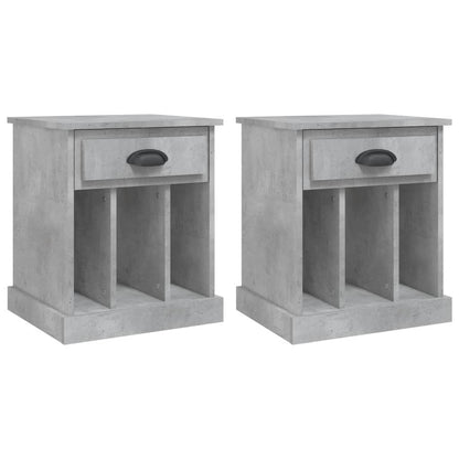 Bedside Cabinets 2 pcs Concrete Grey 43x36x50 cm