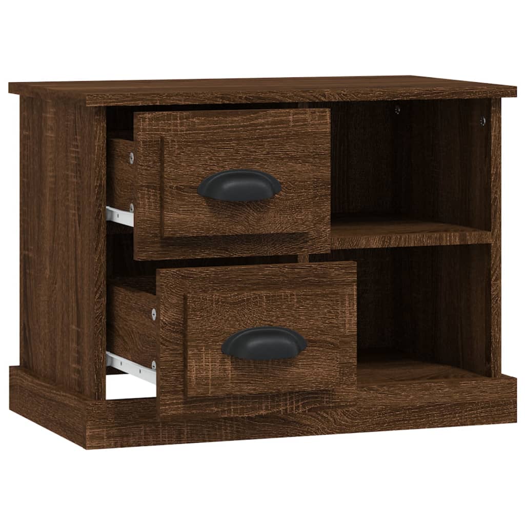 Bedside Cabinet Brown Oak 60x35.5x45 cm