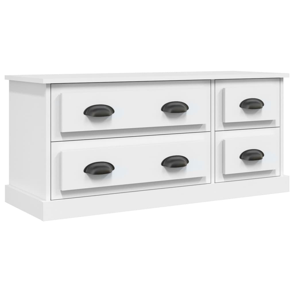 TV Cabinet White 100x35.5x45 cm Engineered Wood