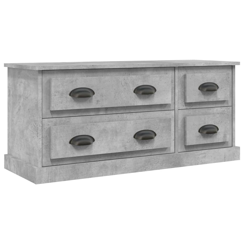 TV Cabinet Concrete Grey 100x35.5x45 cm Engineered Wood