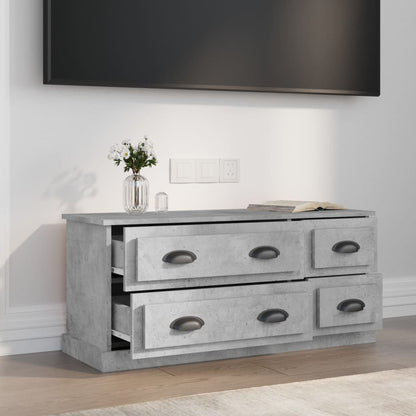 TV Cabinet Concrete Grey 100x35.5x45 cm Engineered Wood