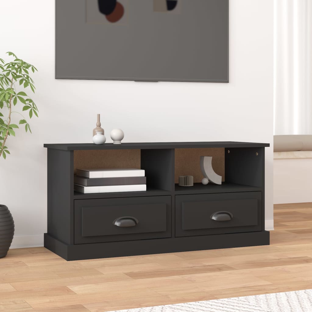 TV Cabinet Black 93x35.5x45 cm Engineered Wood