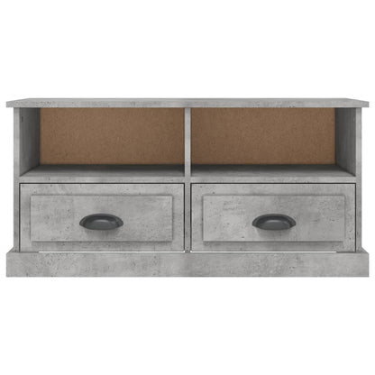 TV Cabinet Concrete Grey 93x35.5x45 cm Engineered Wood