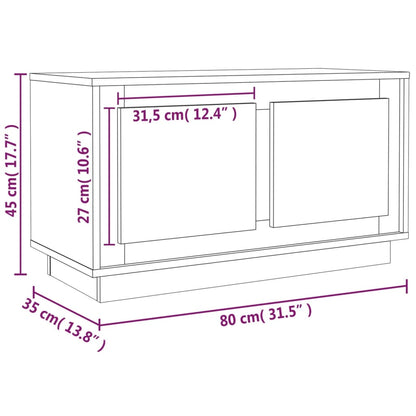 TV Cabinet Sonoma Oak 80x35x45 cm Engineered Wood