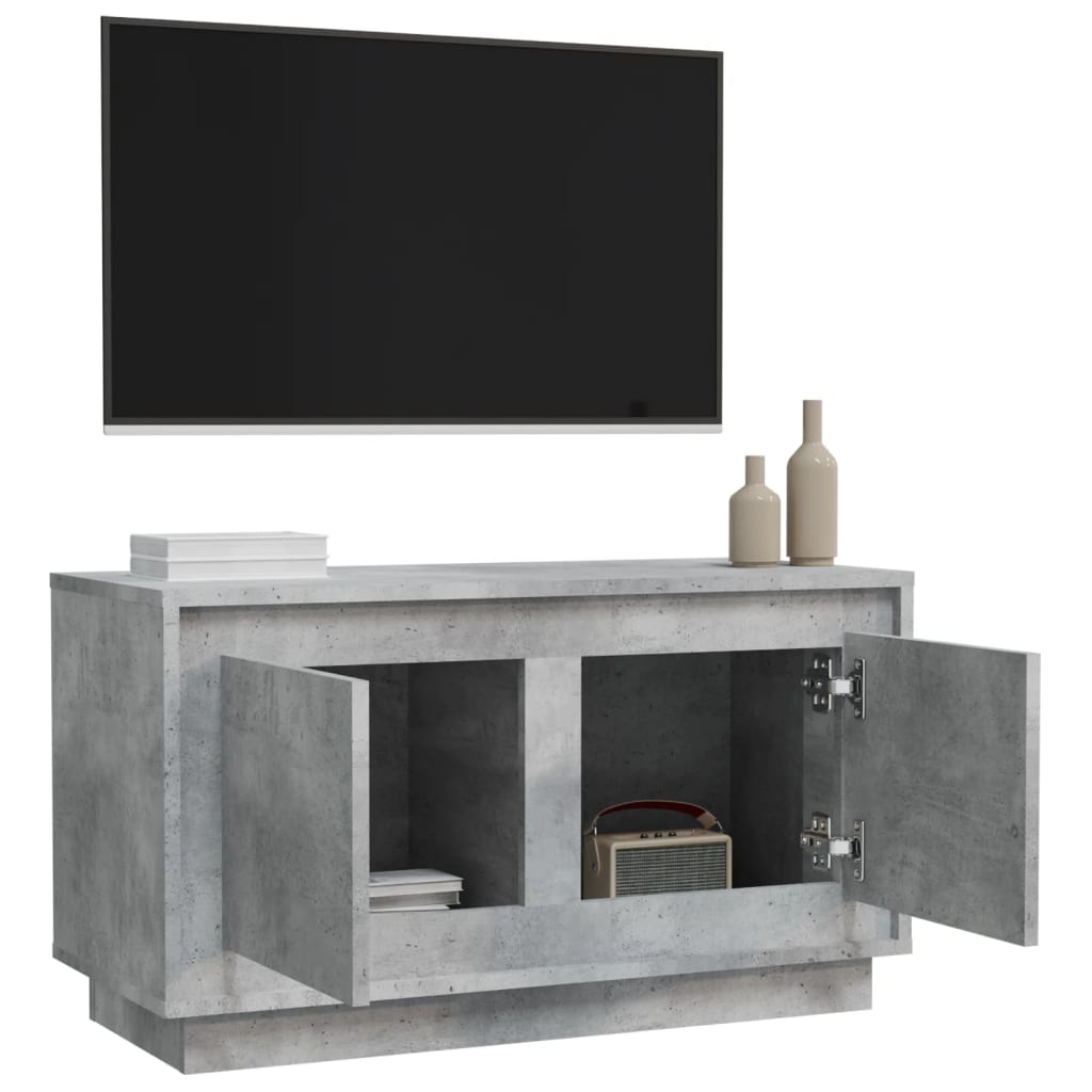 TV Cabinet Concrete Grey 80x35x45 cm Engineered Wood