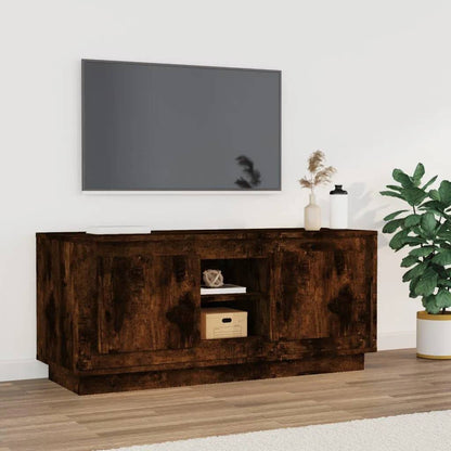 TV Cabinet Smoked Oak 102x35x45 cm Engineered Wood