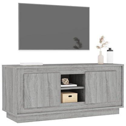 TV Cabinet Grey Sonoma 102x35x45 cm Engineered Wood