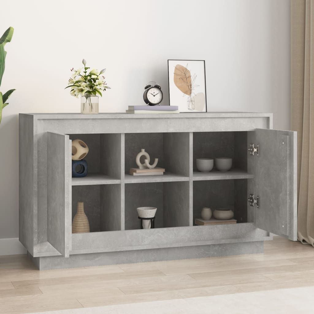 Sideboard Concrete Grey 102x35x60 cm Engineered Wood