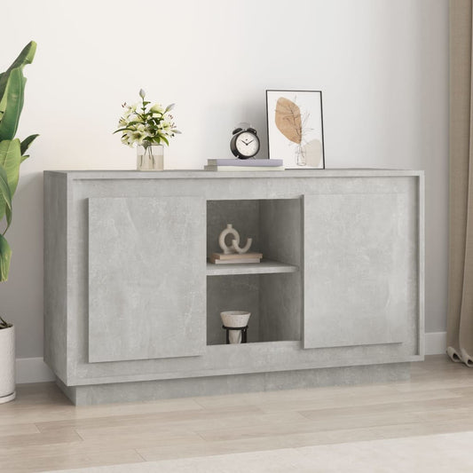 Sideboard Concrete Grey 102x35x60 cm Engineered Wood