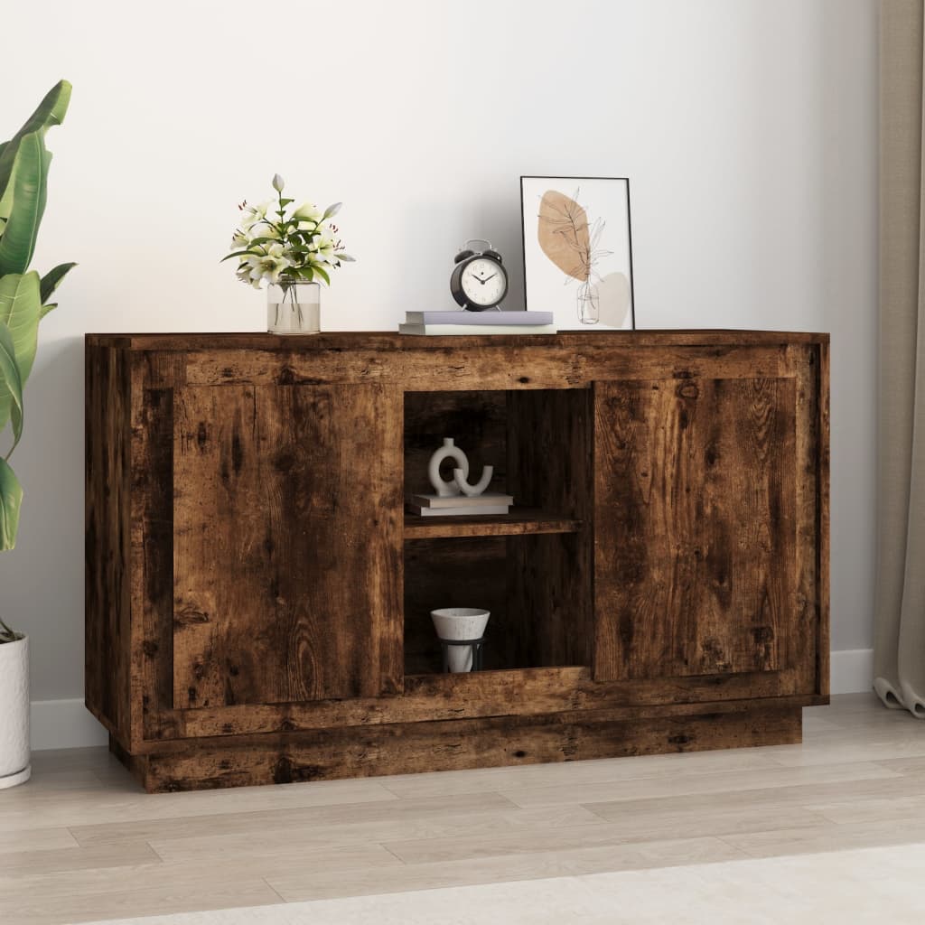 Sideboard Smoked Oak 102x35x60 cm Engineered Wood