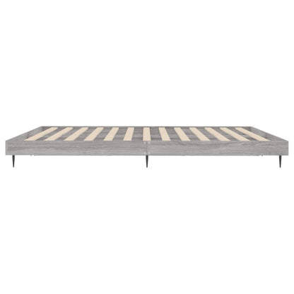 Bed Frame without Mattress Grey Sonoma 200x200 cm Engineered Wood