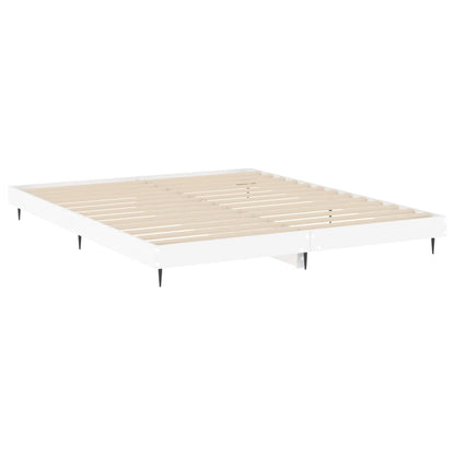 Bed Frame without Mattress White 160x200 cm Engineered Wood