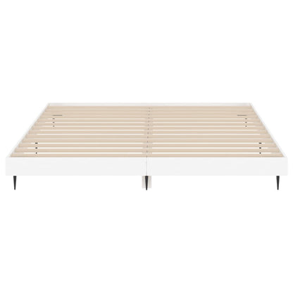 Bed Frame without Mattress White 160x200 cm Engineered Wood