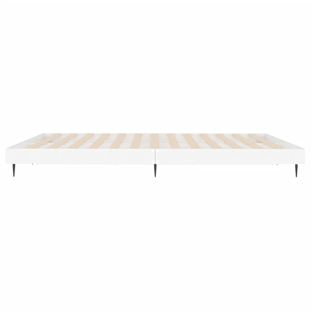 Bed Frame without Mattress White 160x200 cm Engineered Wood