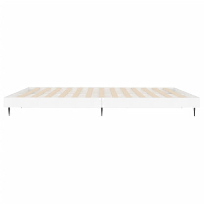 Bed Frame without Mattress White 160x200 cm Engineered Wood