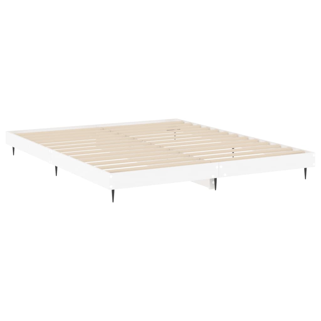 Bed Frame without Mattress White 140x200 cm Engineered Wood