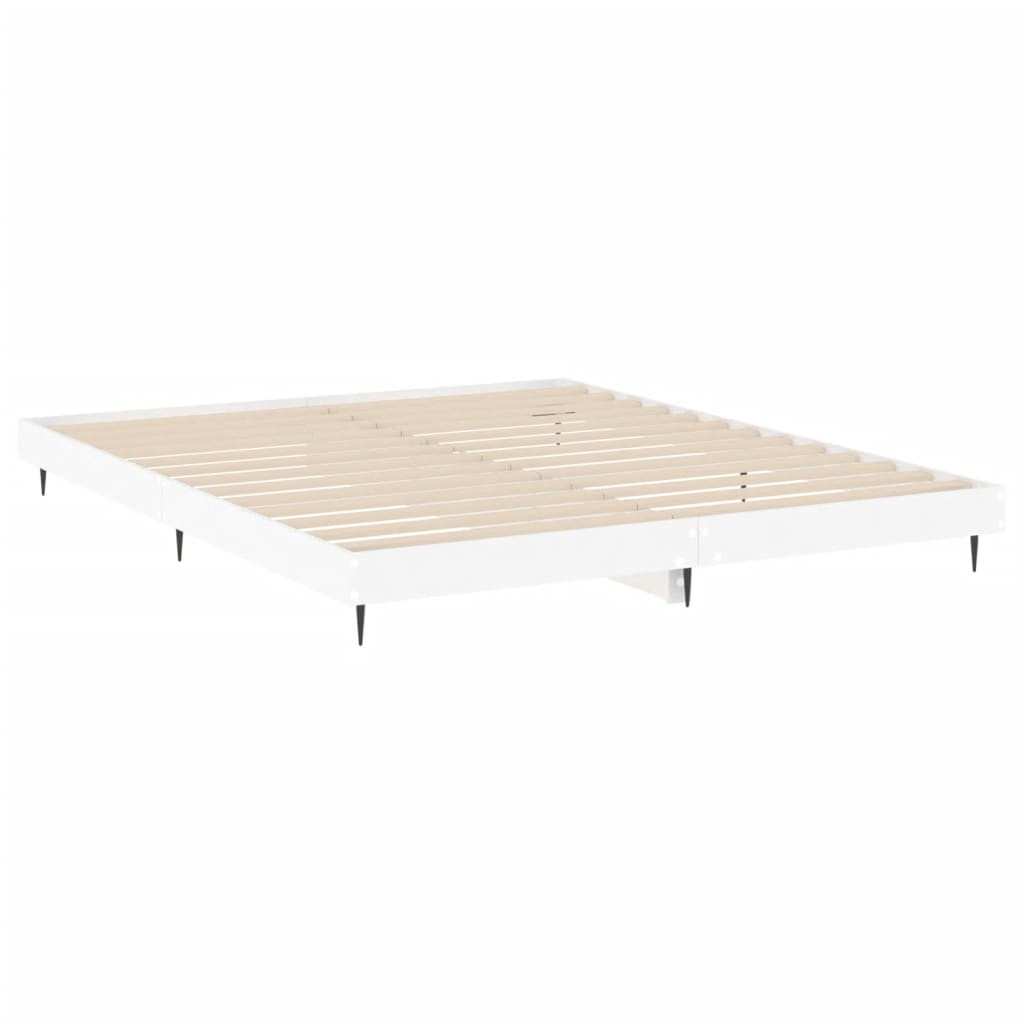 Bed Frame without Mattress White 120x200 cm Engineered Wood