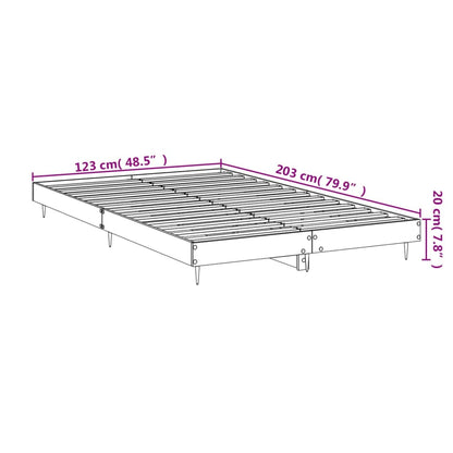 Bed Frame without Mattress White 120x200 cm Engineered Wood