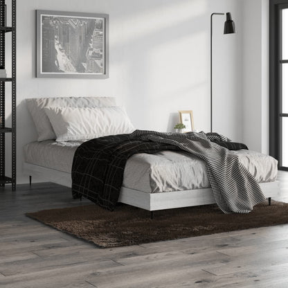 Bed Frame without Mattress Grey Sonoma 100x200 cm Engineered Wood