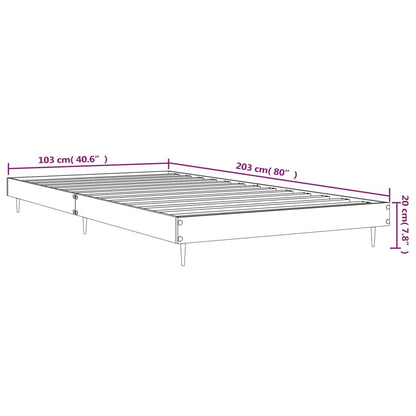 Bed Frame without Mattress Grey Sonoma 100x200 cm Engineered Wood