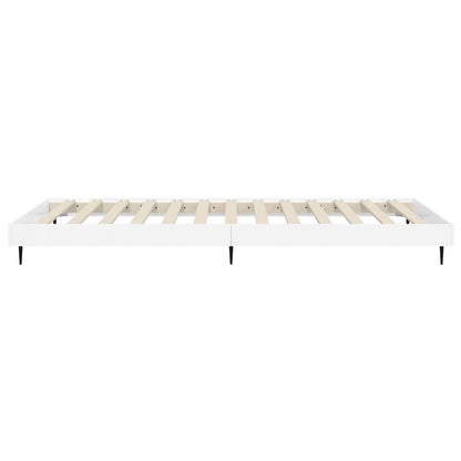 Bed Frame without Mattress High Gloss White 90x200 cm