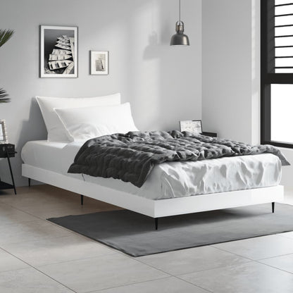 Bed Frame without Mattress High Gloss White 90x200 cm