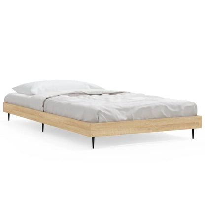 Bed Frame without Mattress Sonoma Oak 90x200 cm Engineered Wood