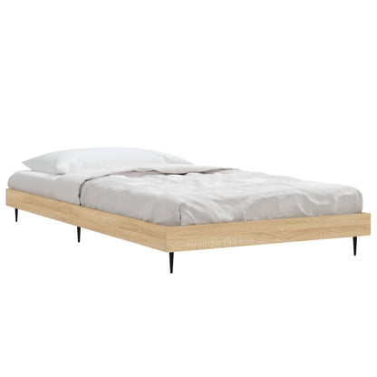 Bed Frame without Mattress Sonoma Oak 90x200 cm Engineered Wood