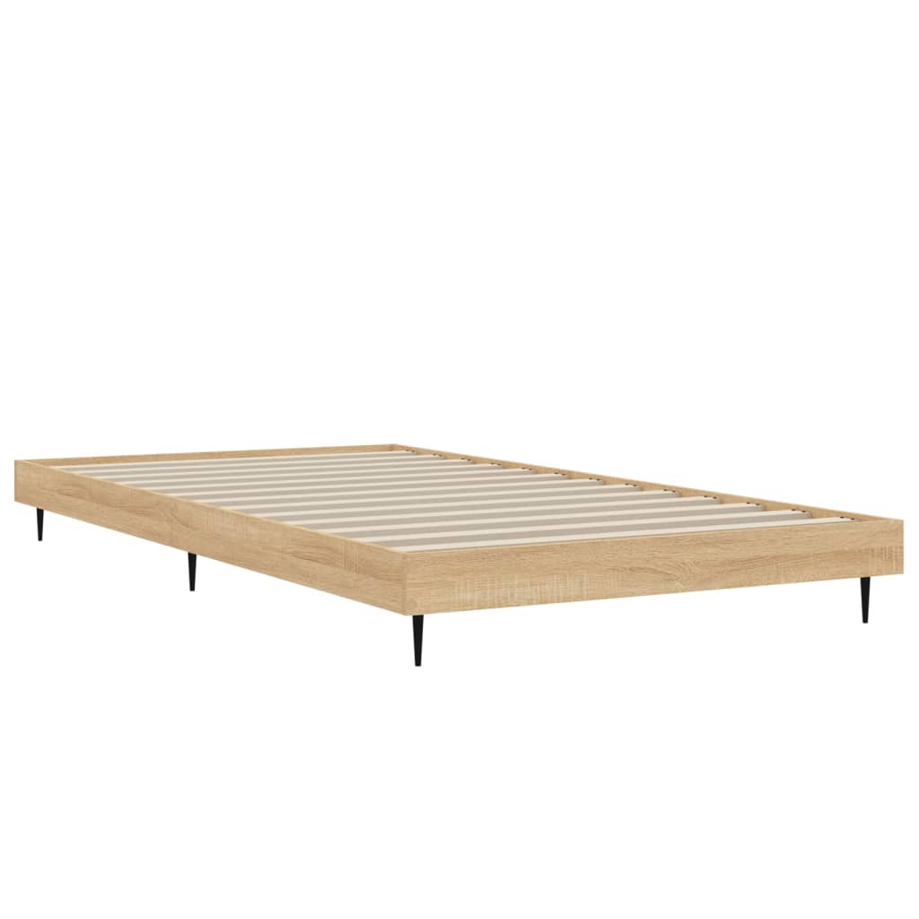 Bed Frame without Mattress Sonoma Oak 90x200 cm Engineered Wood