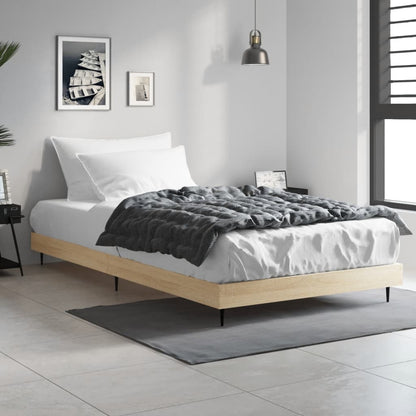 Bed Frame without Mattress Sonoma Oak 90x200 cm Engineered Wood