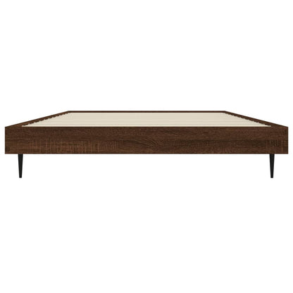 Bed Frame without Mattress Brown Oak 90x200 cm Engineered Wood